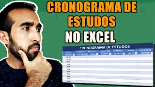 Como Montar um CRONOGRAMA DE ESTUDOS no Excel DOWNLOAD GRATUITO [upl. by Godart]