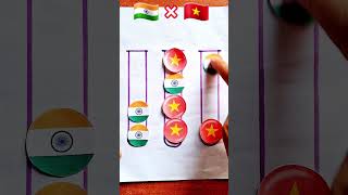 short Flag matching game  trending IND🇮🇳×VIETNAM🇻🇳 drawing art independenceday shorts10K [upl. by Anavlys]