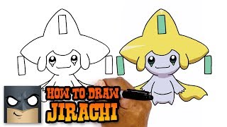 How to Draw Pokemon  Jirachi  Step by Step [upl. by Shaner461]