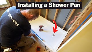 Installing a Shower Pan Base  Tub to Shower [upl. by Dilahk]