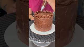 VOCÊ VAI FICAR COM ÁGUA NA BOCA  DECORAÇÃO TODA EM GANACHE VELUDO ganachedechocolate ganache [upl. by Schuh]