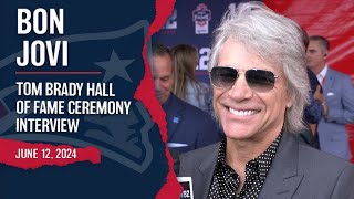 Jon Bon Jovi Explains Why Tom Brady Is GOAT During Red Carpet Interview  Tom Brady HOF Ceremony [upl. by Asit272]