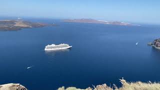 Scenic Walk to Fira from Imerovigli Santorini Greece  Part 1 [upl. by Morette]