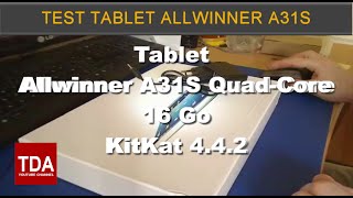 Test Tablette 101quot Android KitKat 442 16Go Allwinner A31s QuadCore [upl. by Yarled]