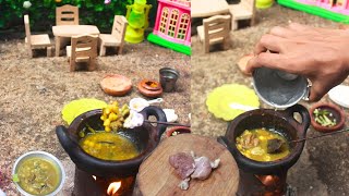 Khasir Mangsho dia dal Recipe Village mini Food ছোলার ডাল দিয়ে খাসির মাংস রান্না Village mini Food [upl. by Sudderth]