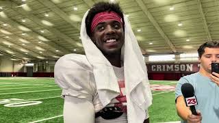 Alabama WR Germie Bernard Interview  Vanderbilt Week [upl. by Aramit]