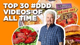 Top 30 DDD Videos of ALL TIME with Guy Fieri  Diners DriveIns and Dives  Food Network [upl. by Annocahs863]