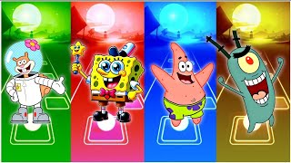 Sandy Cheeks 🆚 SpongeBob 🆚 Patrick Star 🆚 Plankton  Tiles Hop [upl. by Aurelio]