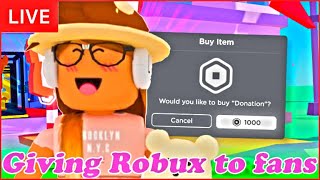 ROBLOX LIVE 🔴 ROBUX GIVEAWAY 🎁 LIVE ROBLOX CODES GIVEAWAY 🎁 DONATING ROBUX LIVE [upl. by Claretta]