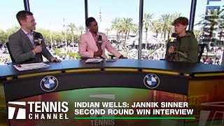 Humble Jannik Sinner Appreciative of Loyal Friends amp Family Indian Wells 2R [upl. by Boykins]