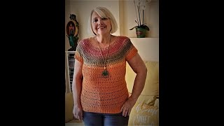 Como hacer en crochet JERSEY DE CANESÚ REDONDO IDEAL PARA PRINCIPIANTES FÁCIL Y MUY BONITO [upl. by Onit]