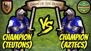 200 Teutons Champions vs 200 Aztecs Champions  AoE II Definitive Edition [upl. by Atteram]