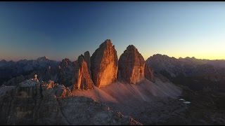 Flying on the Dolomites  4K Video 3 Zinnen  2 45quot [upl. by Pigeon]