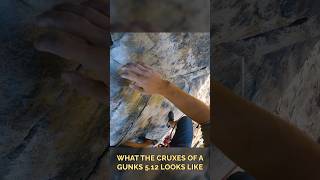 the airiest of trad cruxes on Suppers Ready 512 Gunks NY tradisrad climbing overhang [upl. by Leatri]