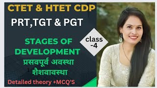 stages of development prenatal stage infancy cdp for HTET2024 by Pramila yadav [upl. by Ayrolg708]