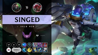 Singed Mid vs Katarina  KR Master Patch 1411 [upl. by Malinde]