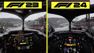 F1 24 vs F1 23 Early Graphics Comparison  Circuit de SpaFrancorchamps  RTX 4080 [upl. by Boleslaw]