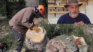 The First Cut isImportant when Milling a Burl wyomingwoodturner [upl. by Ytrebil964]