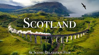 Scotland 4K  Scenic Relaxation Film With Celtic Music [upl. by Fugate]