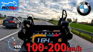 BMW F850GS 2023  100200kmh ACCELERATION  Gopro GPS and DRAGY measured [upl. by Tertia]