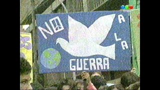 DiFilm  Los chicos contra la Guerra  Suelta de globos para pedir la paz 2003 [upl. by Bible]