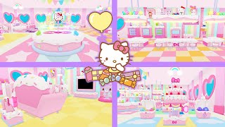 Sweet Party 5th Floor Speedbuild  Roblox My Hello Kitty Cafe Ideas  Riivv3r [upl. by Weasner]