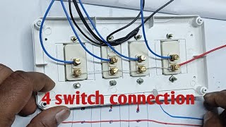 4 switch line switch board connection wairing board with daigram [upl. by Aihset]