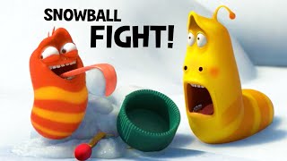 SNOWBALL FIGHT  LARVA  Cartoons for Kids  WildBrain Toons [upl. by Ewall]