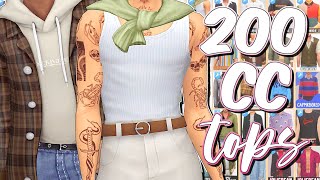 The Sims 4  MAXIS MATCH MALE TOPS COLLECTION 🌺  200 CC Items  Links [upl. by Mora218]