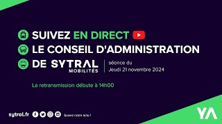 Conseil dadministration de SYTRAL Mobilités  21112024 [upl. by Luapnhoj]