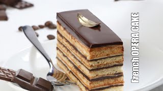 French Opera Cake  Coffee Cake  Very Easy and Simple Recipe with Joconde base sponge biscuit [upl. by Hallie700]