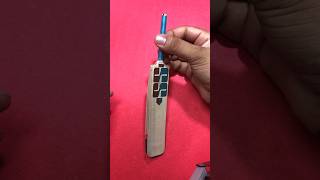 How to make a cricket bat for barbie house miniturethings Tinybat 😀😀😀 [upl. by Ossy377]