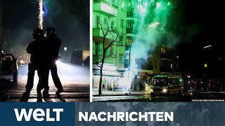 DEUTSCHLAND SilvesterRandale in Berlin  über 300 Festnahmen PolizeiBilanz positiv  WELT Stream [upl. by Errick]