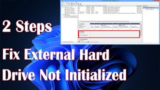 External Hard Drive Not Initialized  2 Steps Fix How To [upl. by Rodman]