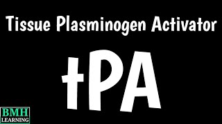 Tissue Plasminogen Activator  tPA  Thrombolytic Therapy [upl. by Notyap611]