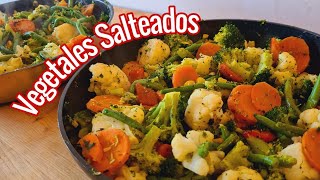 VEGETALES SALTEADOS prepáralos para toda la semana y come sano 🥦🥕🌽🫑 [upl. by Morrissey]