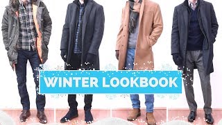 4 Winter Outfit Ideas for Men  Winter Lookbook 2017 [upl. by Zilvia719]