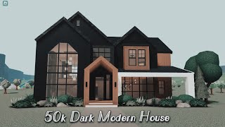 50k Affordable Dark Modern House UNFURNISHED Bloxburg Speedbuild [upl. by Thomsen18]