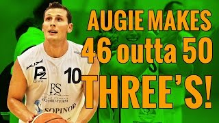 Augie Johnston Makes 46 Out Of 50 Threes  Straight Basketball Shots [upl. by Halas]