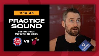 Shootaround Interview Tyler Herro Kevin Love Terry Rozier III Erik Spoelstra  November 12 2024 [upl. by Dew812]