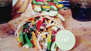 RAINBOW VEGAN BURRITO CONE RECIPE  VEGETABLE ROLL  VEGAN HEALTHY RECIPES  CHIEF CHEF RECIPES [upl. by Airehc]