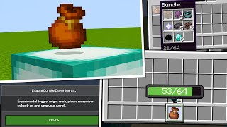 Minecraft Bedrock is Getting Inventory Bundles in 120 [upl. by Atalante]