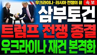 삼부토건 삼부토건주가 삼부토건주가전망 우크라이나 재건주🔴트럼프 푸틴 러시아와 우크라이나 전쟁 종결하나 [upl. by Volotta500]