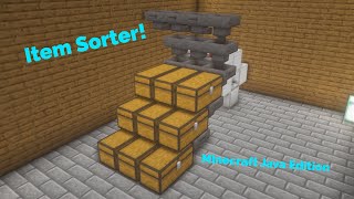 How to make an item sorter  Minecraft Java Edition [upl. by Ayamahs]