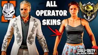 ALL Operator Skins in COD BO6 and How to Unlock Them Easy in Black Ops 6 [upl. by Jordain]