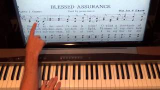 Piano Hymn Sight Reading Lesson Blessed Assurance [upl. by Adalbert]