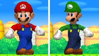 New Super Mario Bros DS  All Giant Mario amp Luigi Powerups [upl. by Bashuk]