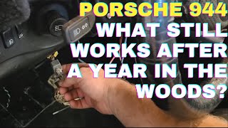 Reviving A Porsche 944 Abandoned In The Woods For A Year  Power Up with a battery [upl. by Tuchman]