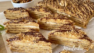 🐝MARLENKA🐝  diós házi MARLENKA recept🍯✨  BebePiskóta [upl. by Alilahk54]