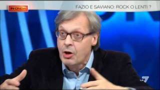 Sgarbi vs Roberto Saviano e la sua trasmissione quotVieni via con mequot La7 14NOV2010 [upl. by Auqinihs836]